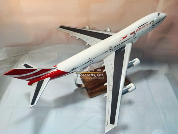 Model of B747-200 Air Mauritius with detailed craftsmanship.